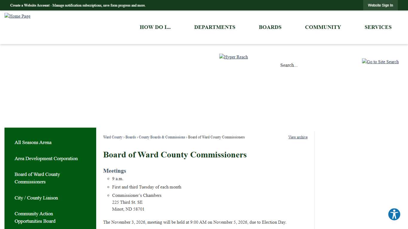 Board of Ward County Commissioners Ward County, ND - Official Website